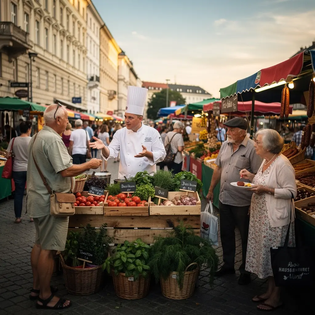 Ein herzhaftes Tiroler Gröstl, bestehend aus gebratenen Kartoffeln, Zwiebeln und Fleisch, garniert mit frischer Petersilie in einer Pfanne.