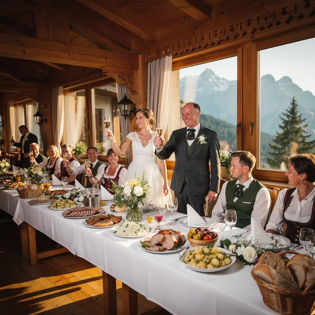 Ein herzhaftes Tiroler GrГ¶stl, bestehend aus gebratenen Kartoffeln, Rindfleisch und Zwiebeln, dekoriert mit frischen KrГ¤utern.